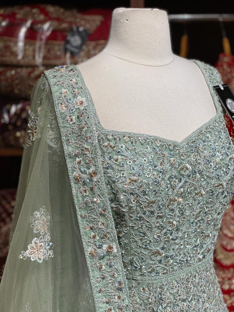 Mint Green Anarkali PWA-021