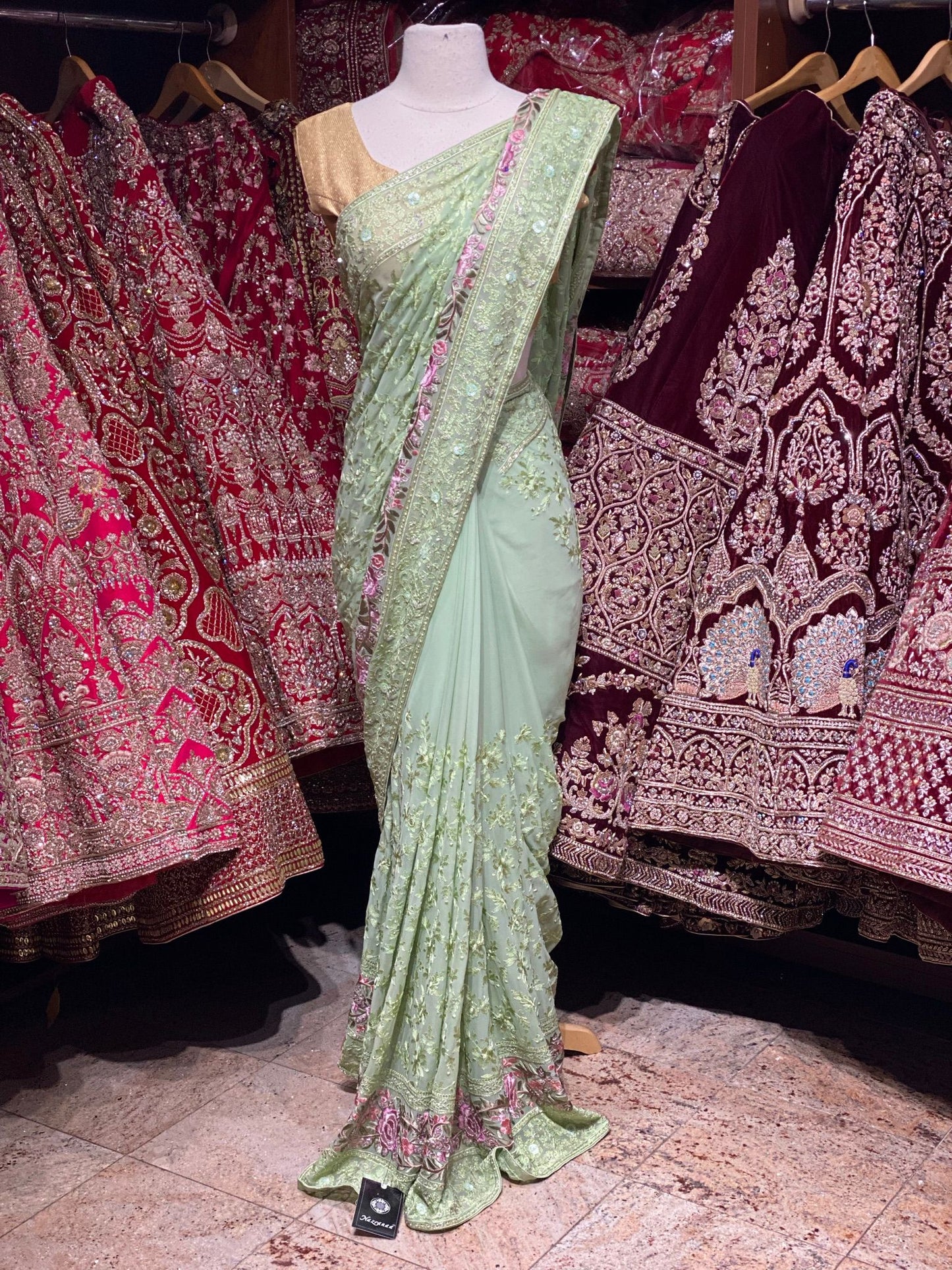 Mint Green Saree PWS-127