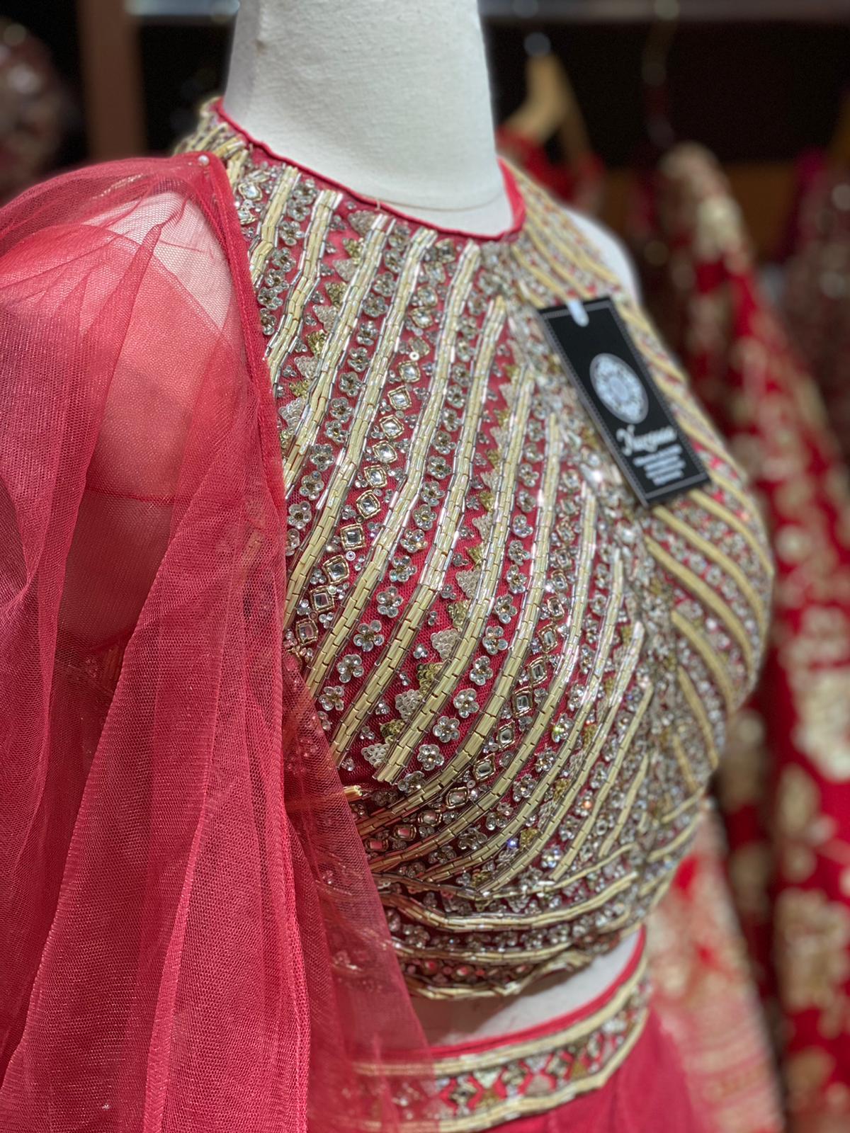 Carnelian Red Party Wear Lehenga BWL- 159