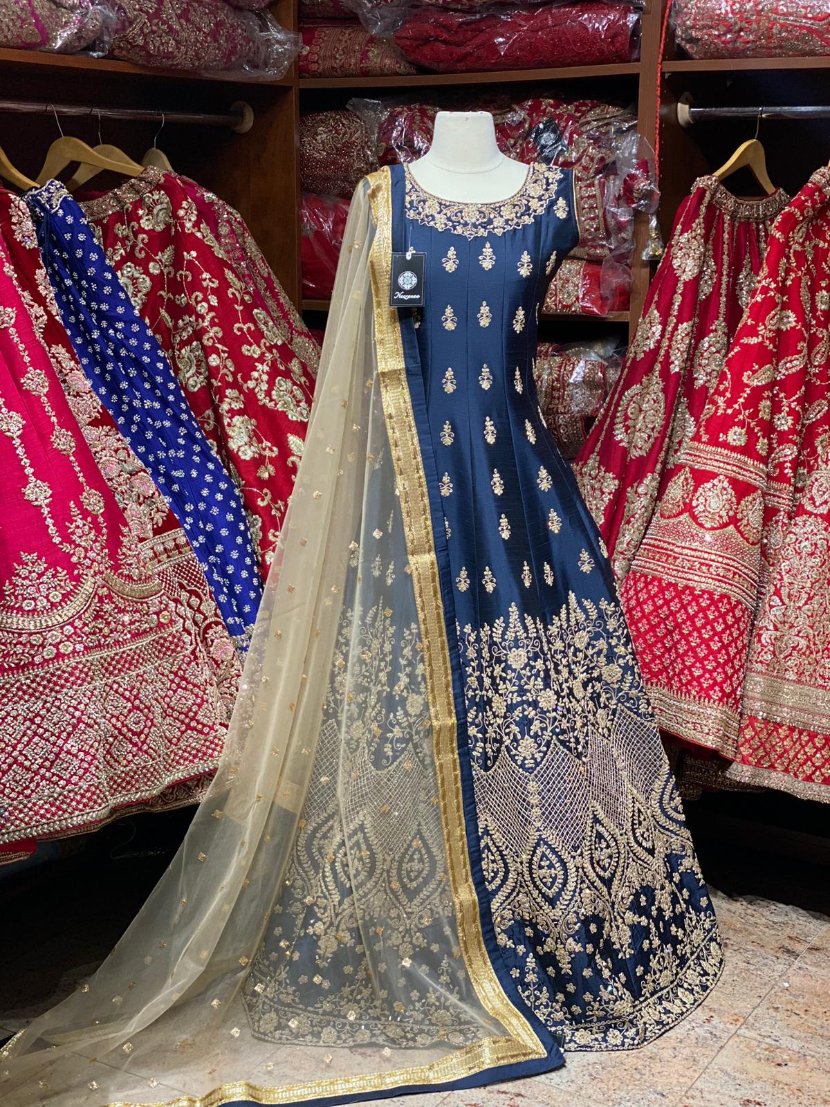 Navy Blue Anarkali PWA-053