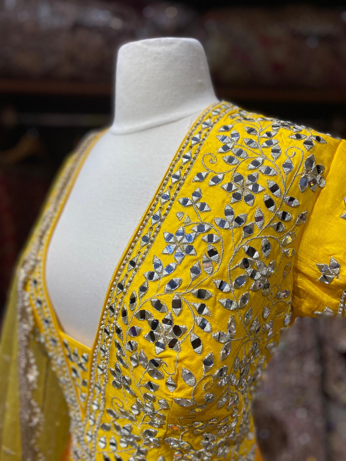 Saffron Yellow Anarkali PWA-109