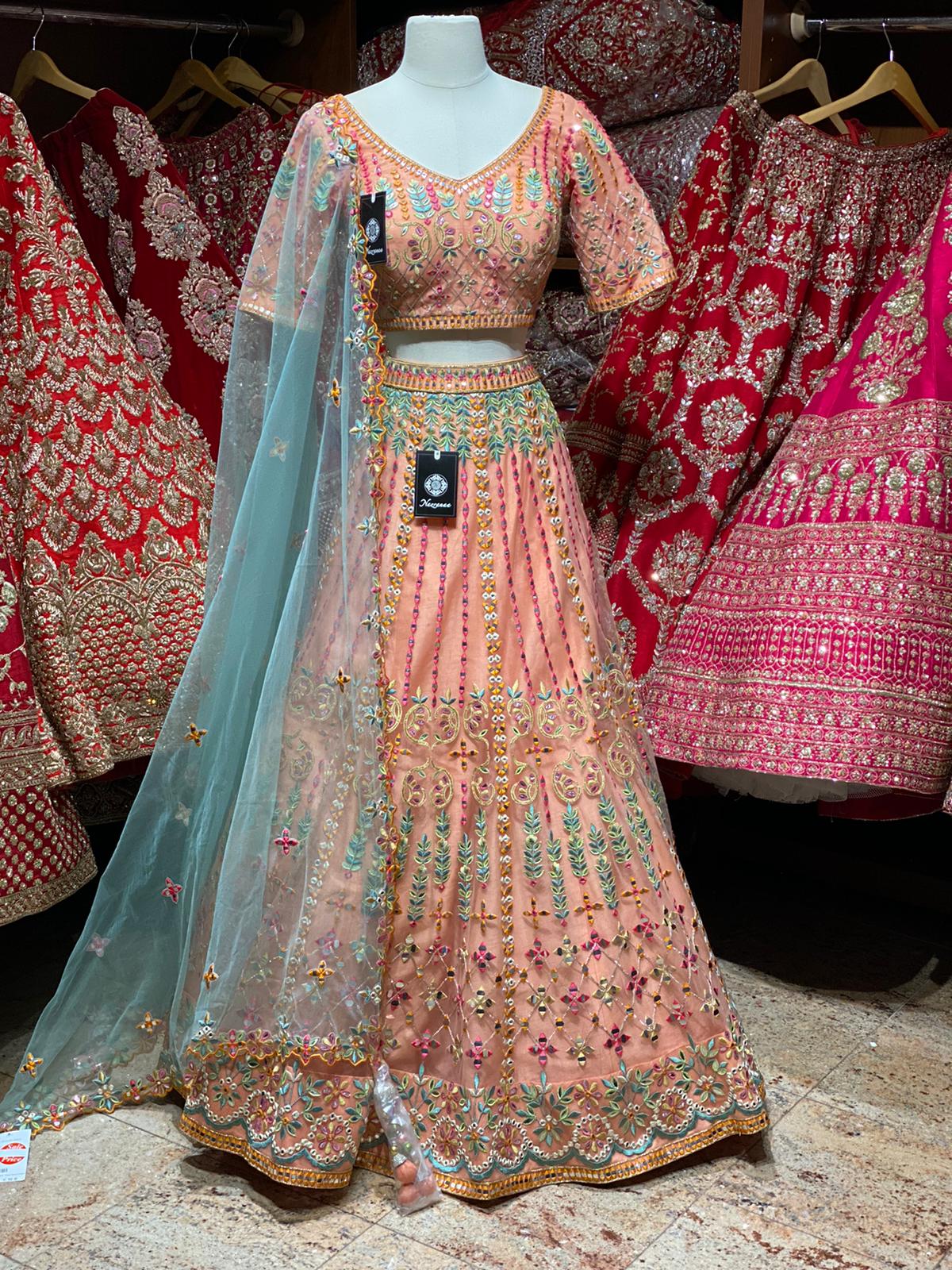 Coral Peach Unmissable Rangaadi Party Wear Collection PWC-007