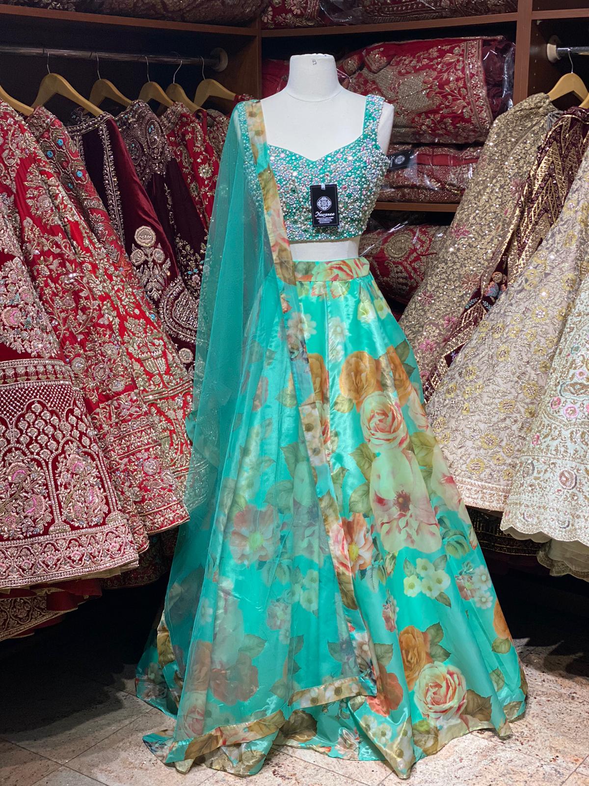 Turquoise Green New Era Party Wear Collection PWL-279