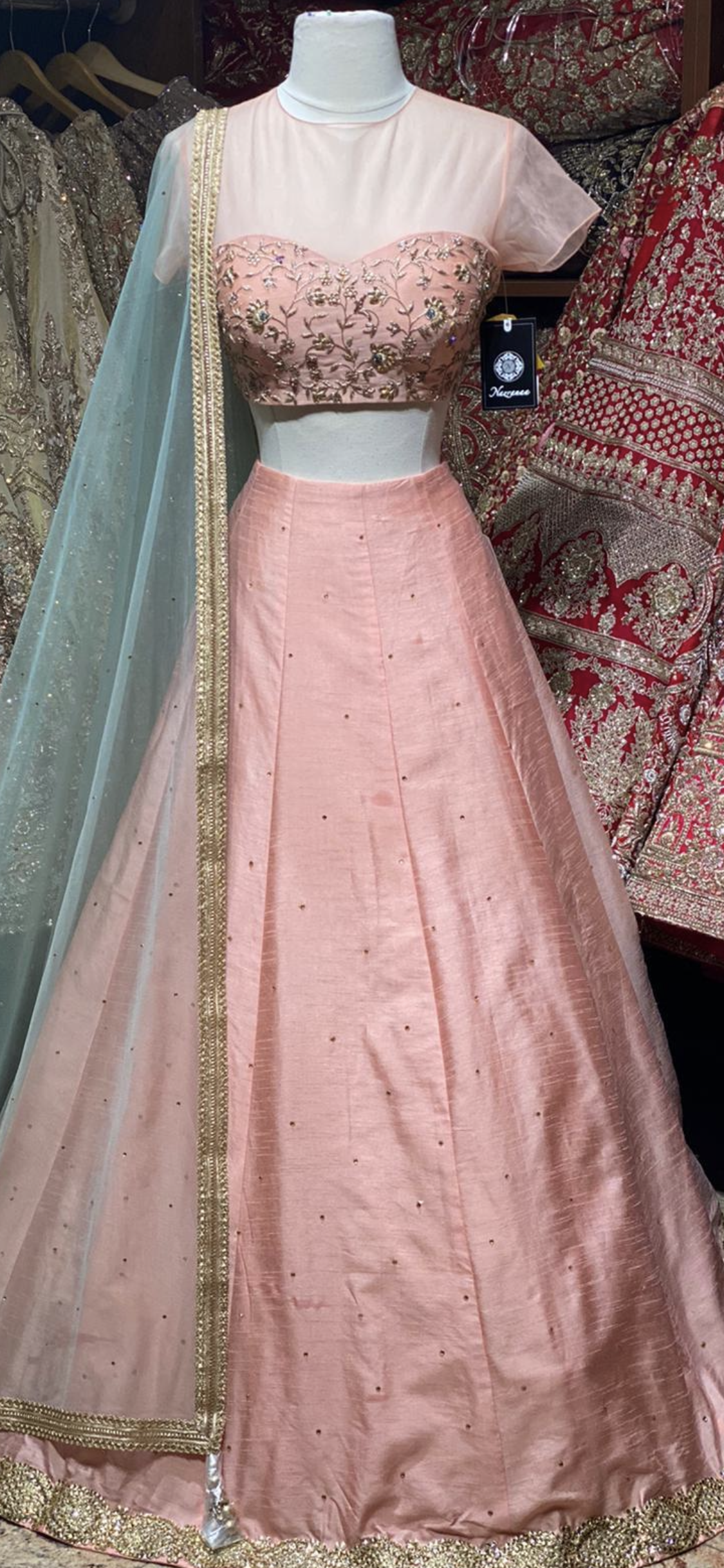 Petal Pink bridesmaids Lehenga BML-009