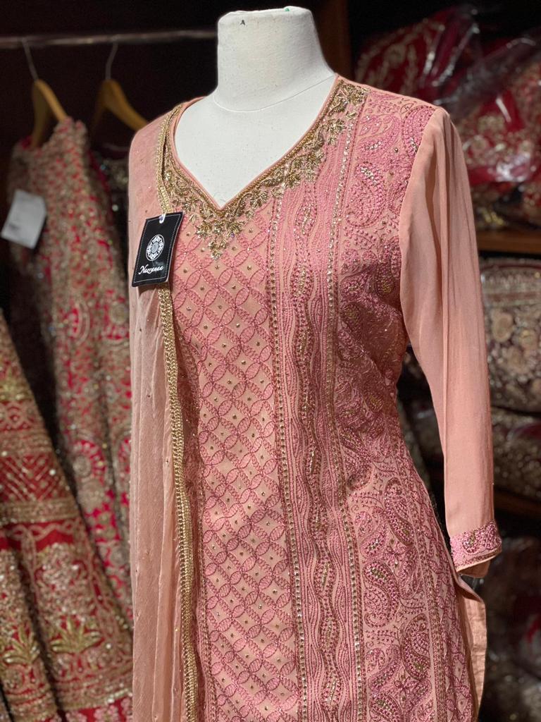 Exclusive Beautiful Colours in Lucknowi Party Wear Suit Collection PWS-037