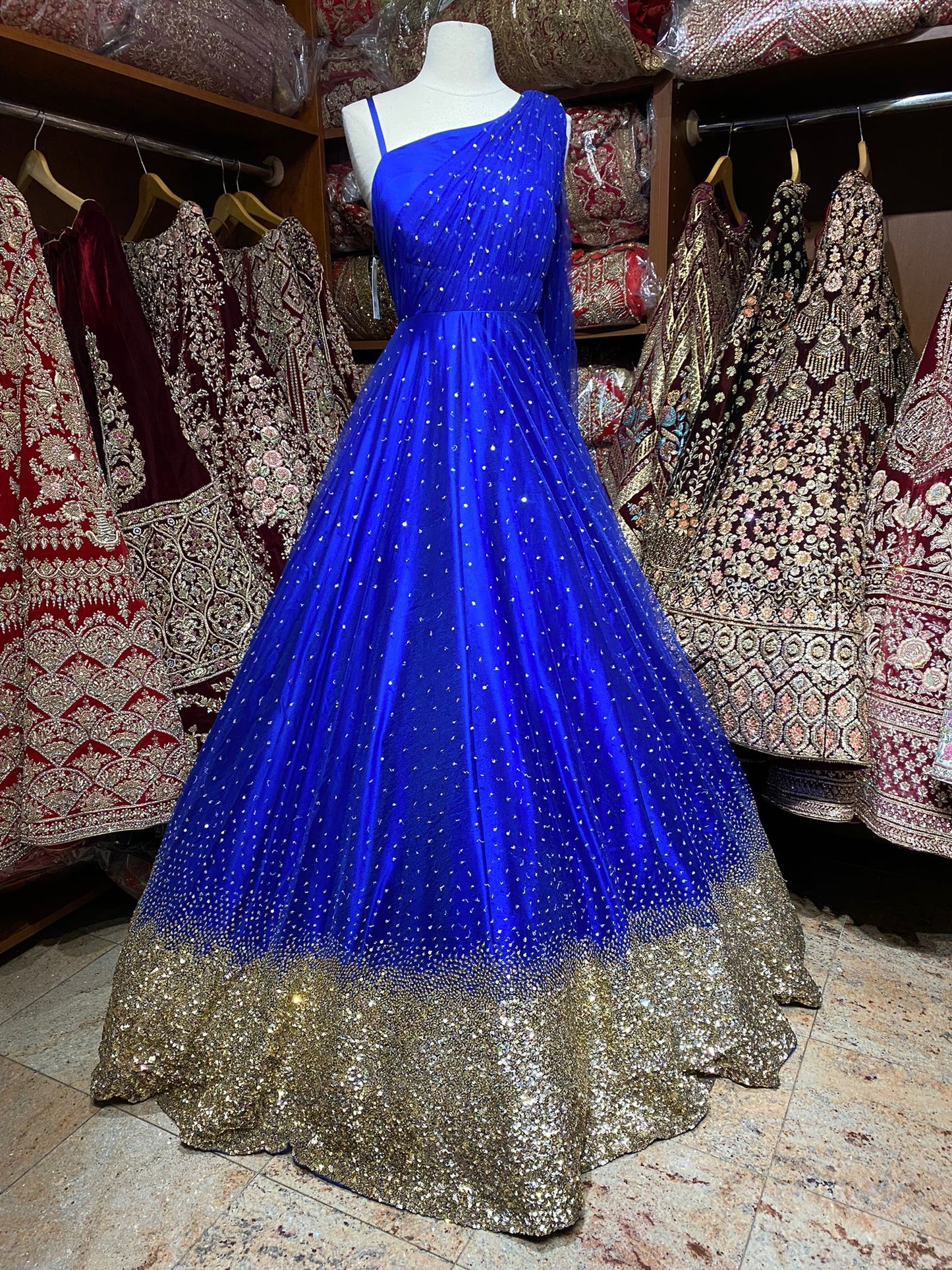 Sparkle Royal Blue Special Edition Gown PWG-001