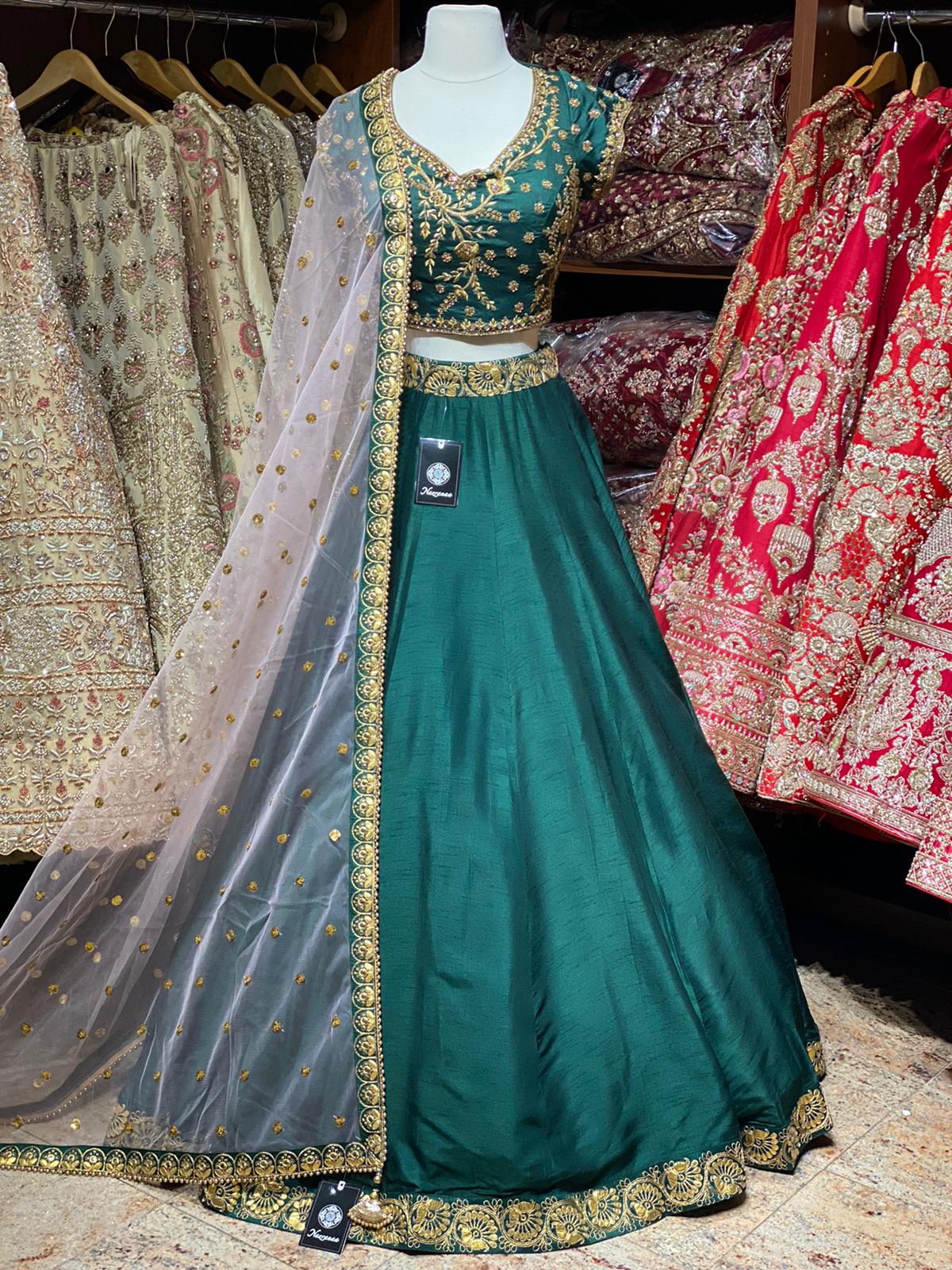 Forest Green Bridesmaids Lehenga BML- 023