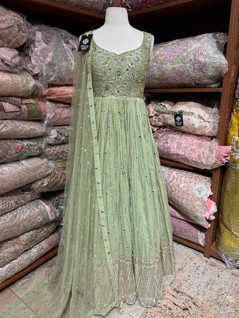 Sea Green Anarkali PWA-147