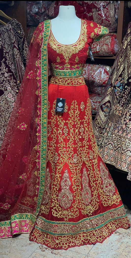 Ruby Red Luxury Collection Bridal Wear Lehenga BWL- 201