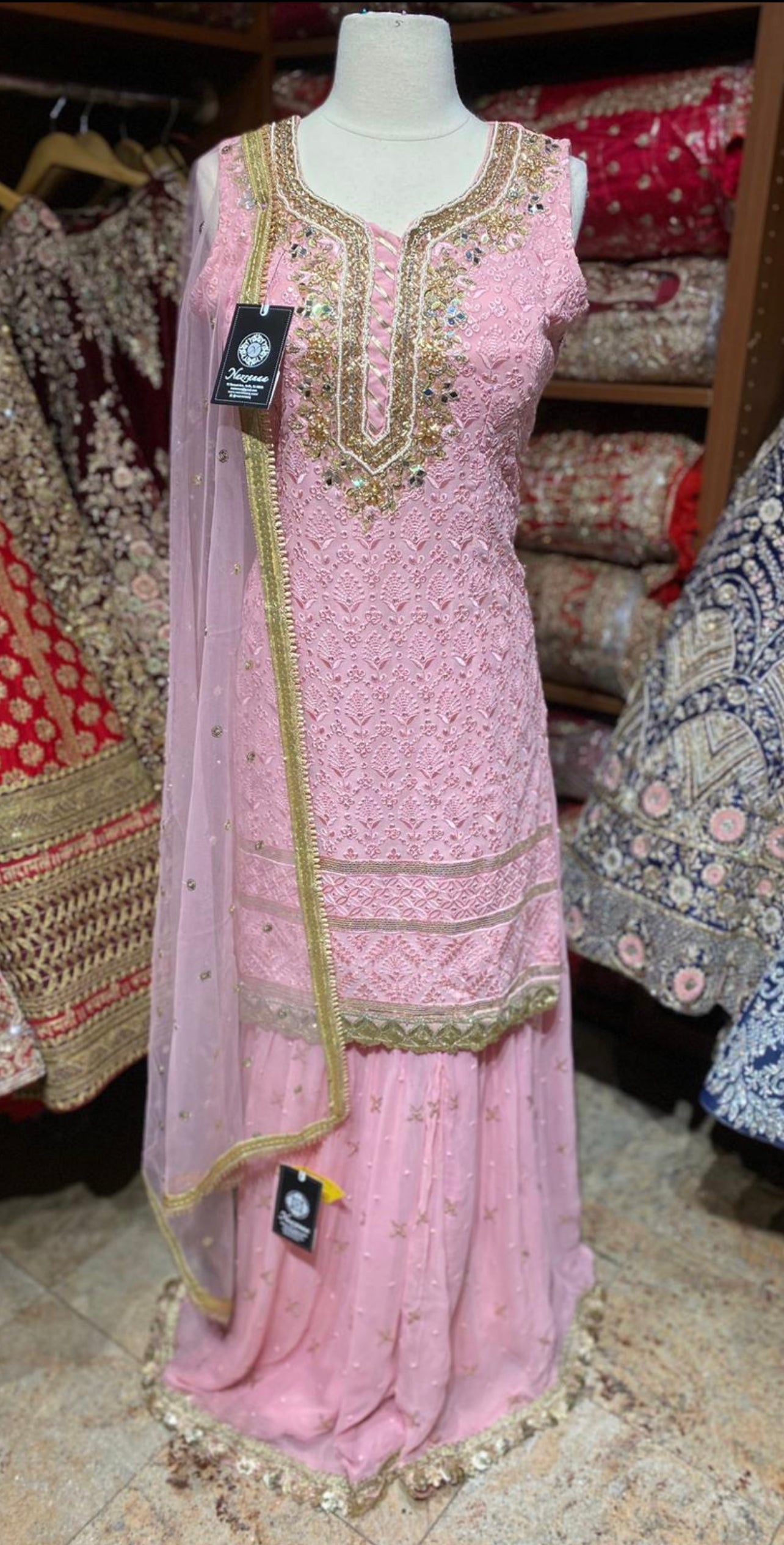 Baby Pink Party Wear Suit Collection PWS-137