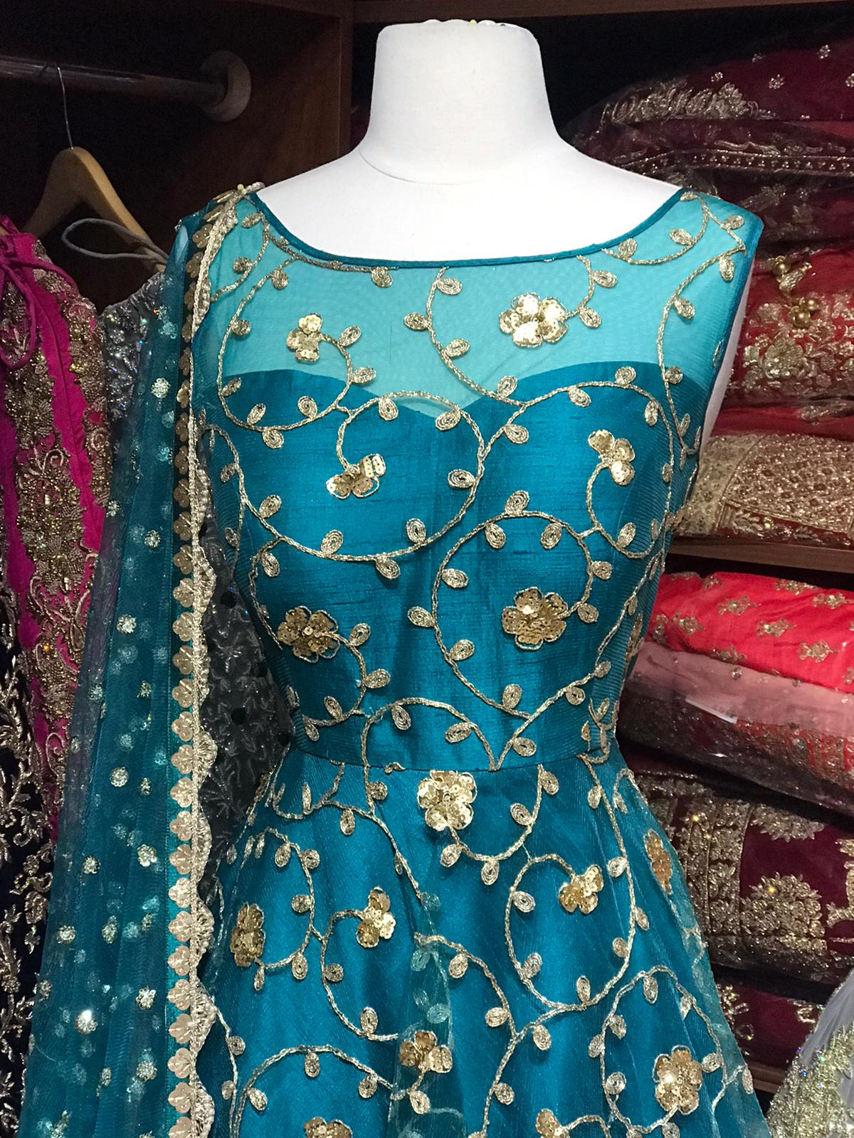 Teal Size 38 Anarkali