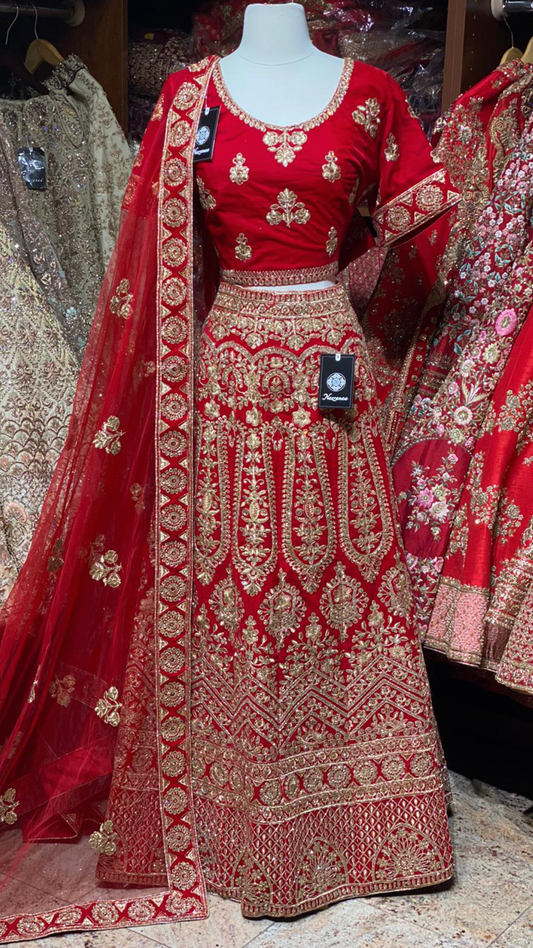 Persian Red Party Wear Lehenga PWL-010