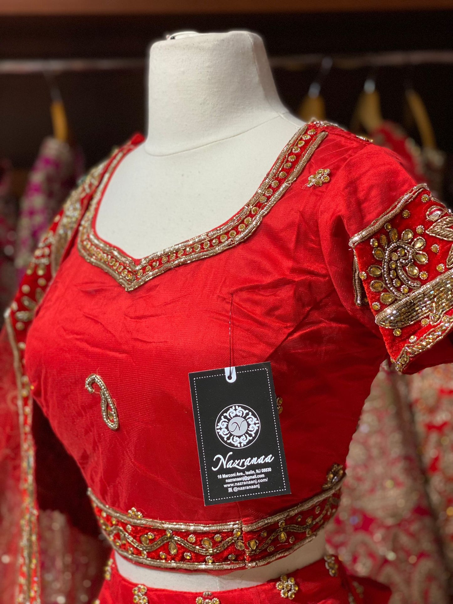 Exclusive Red Collection Luxury Collection Bridal Wear Lehenga BWL- 215