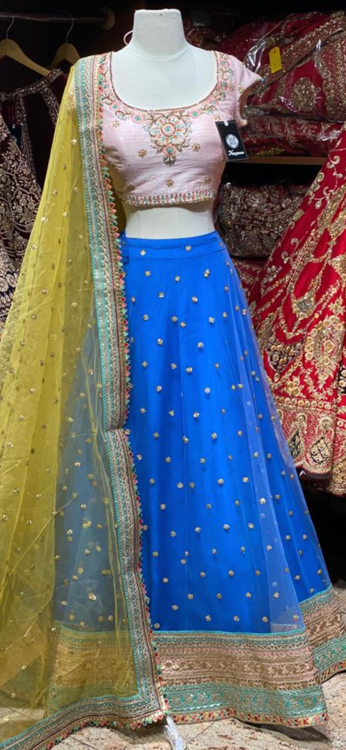 Azure Blue Party Wear Lehenga PWL-109