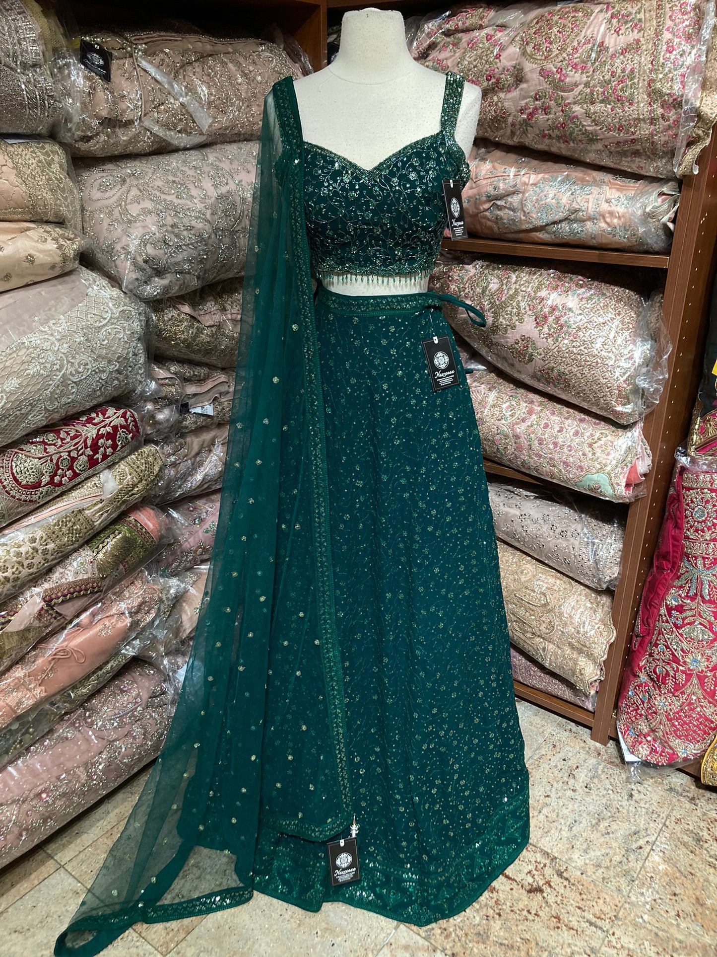 Emerald Green New Era Party Wear Collection PWL-620