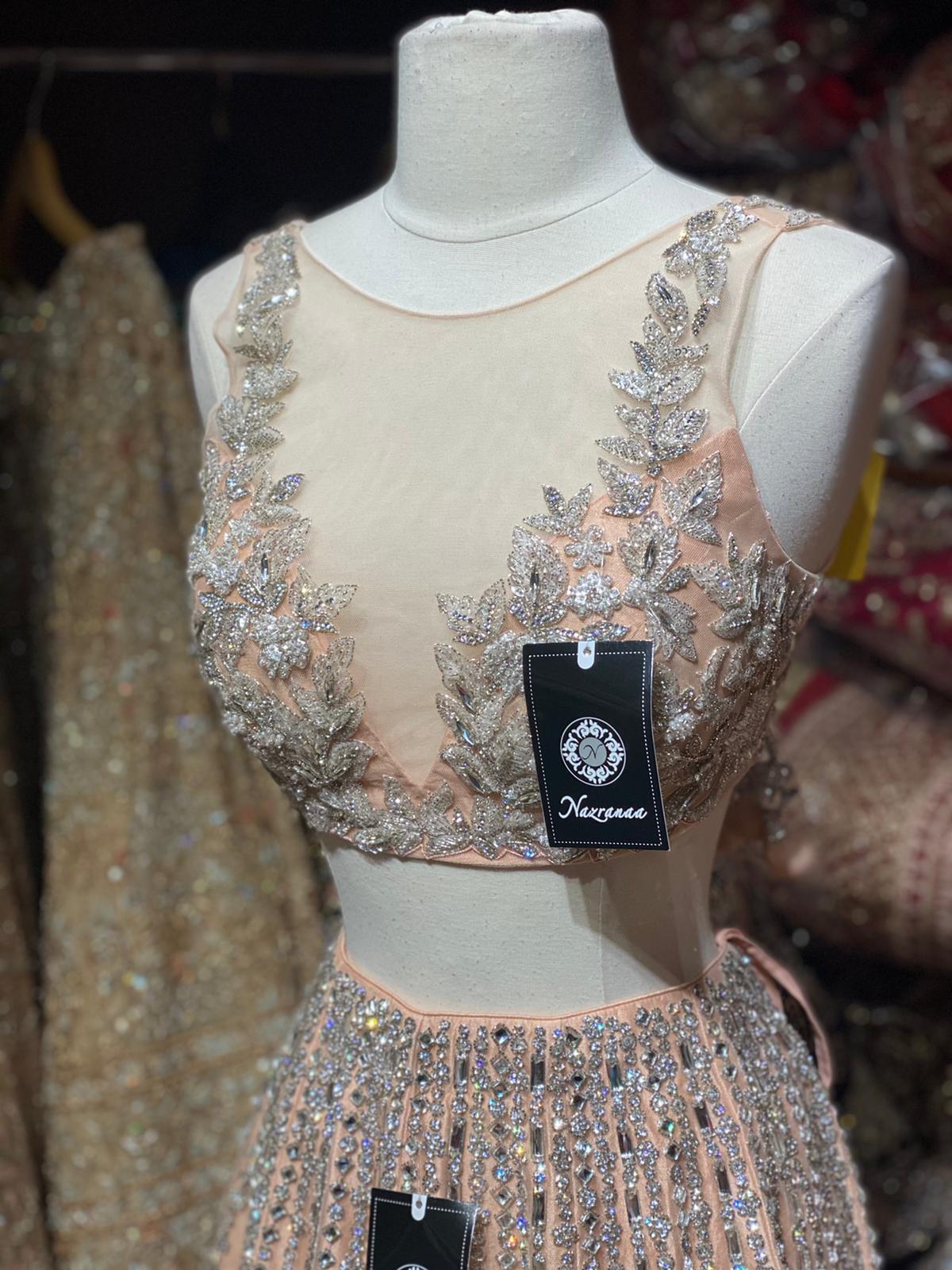 Whispering Peach Party Wear Lehenga PWL-054