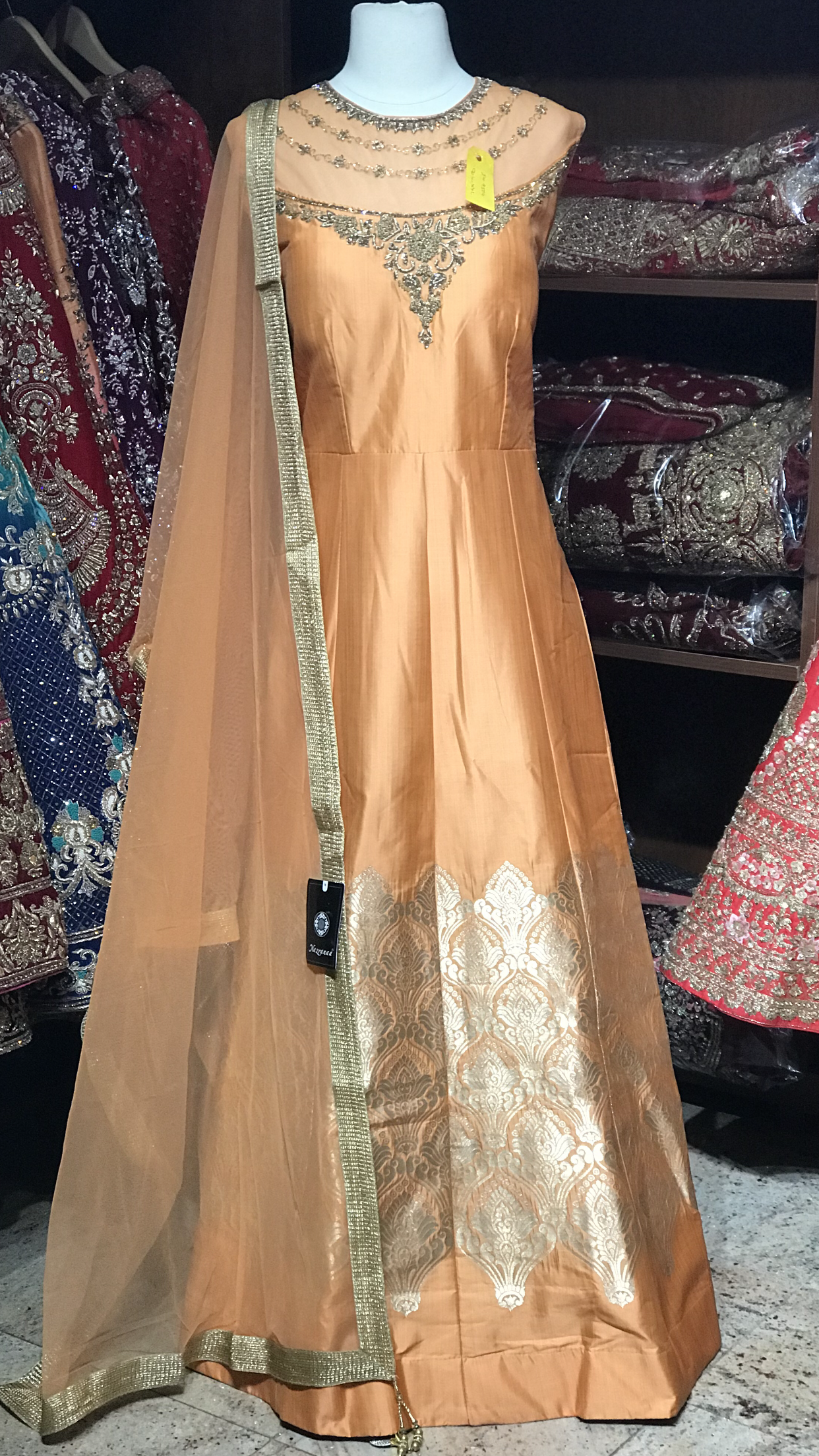 Orange XXL Anarkali