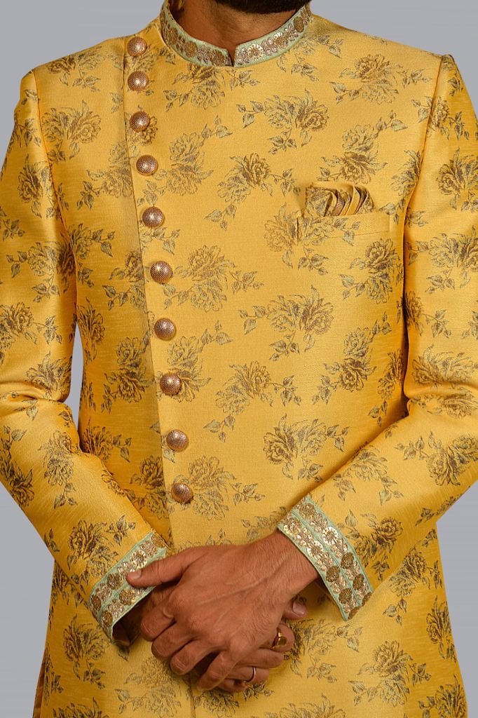 Mustard Yellow Sherwani