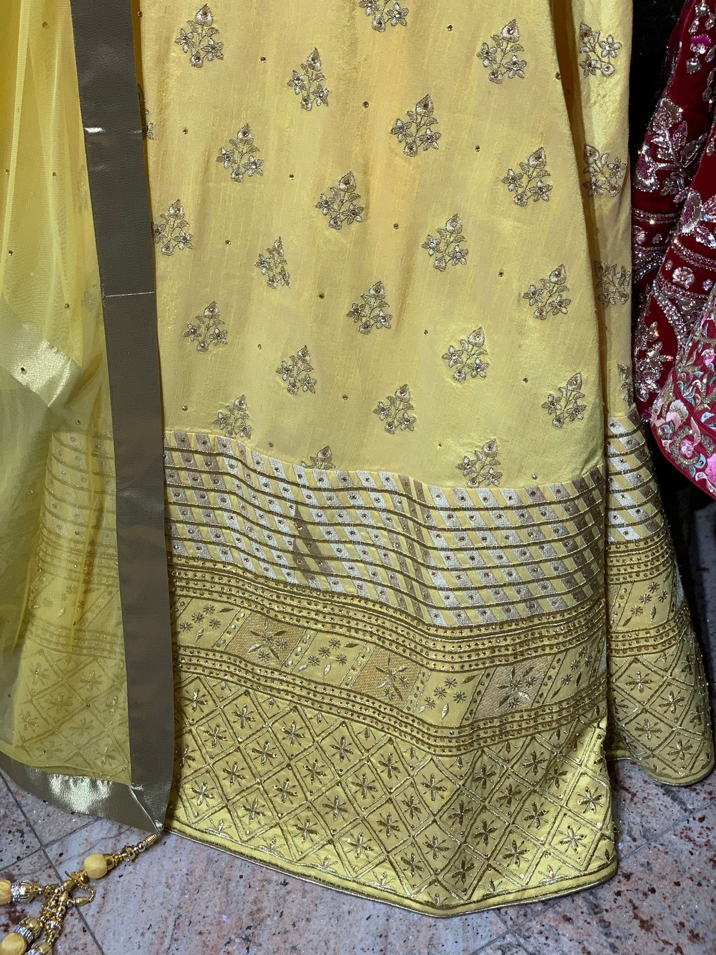 Daffodil Yellow Party Wear Lehenga PWL-018