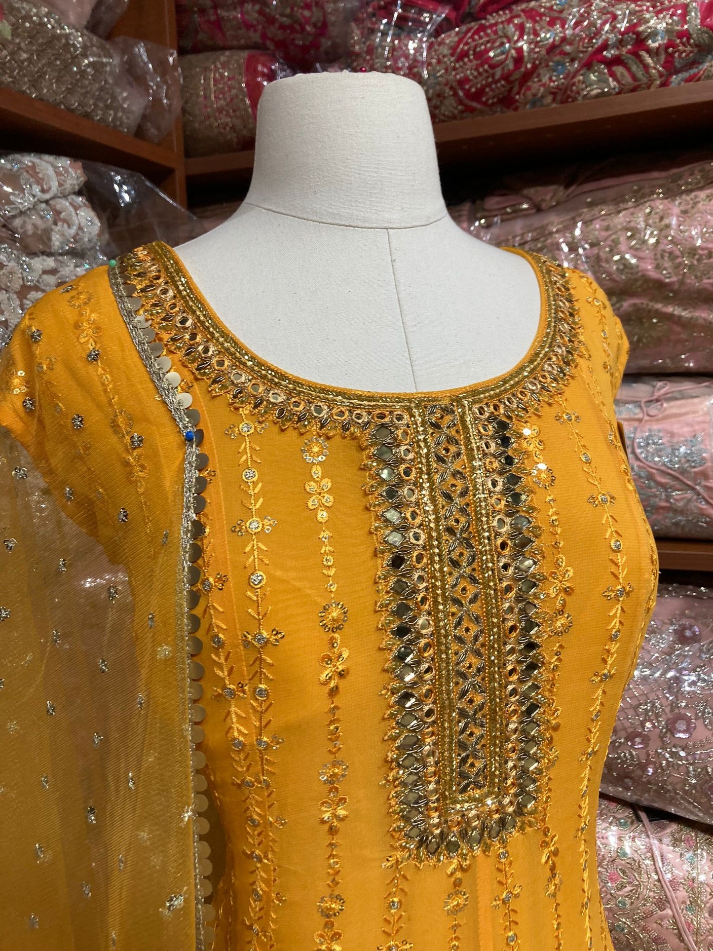 Bumblebee Yellow Anarkali PWA-135