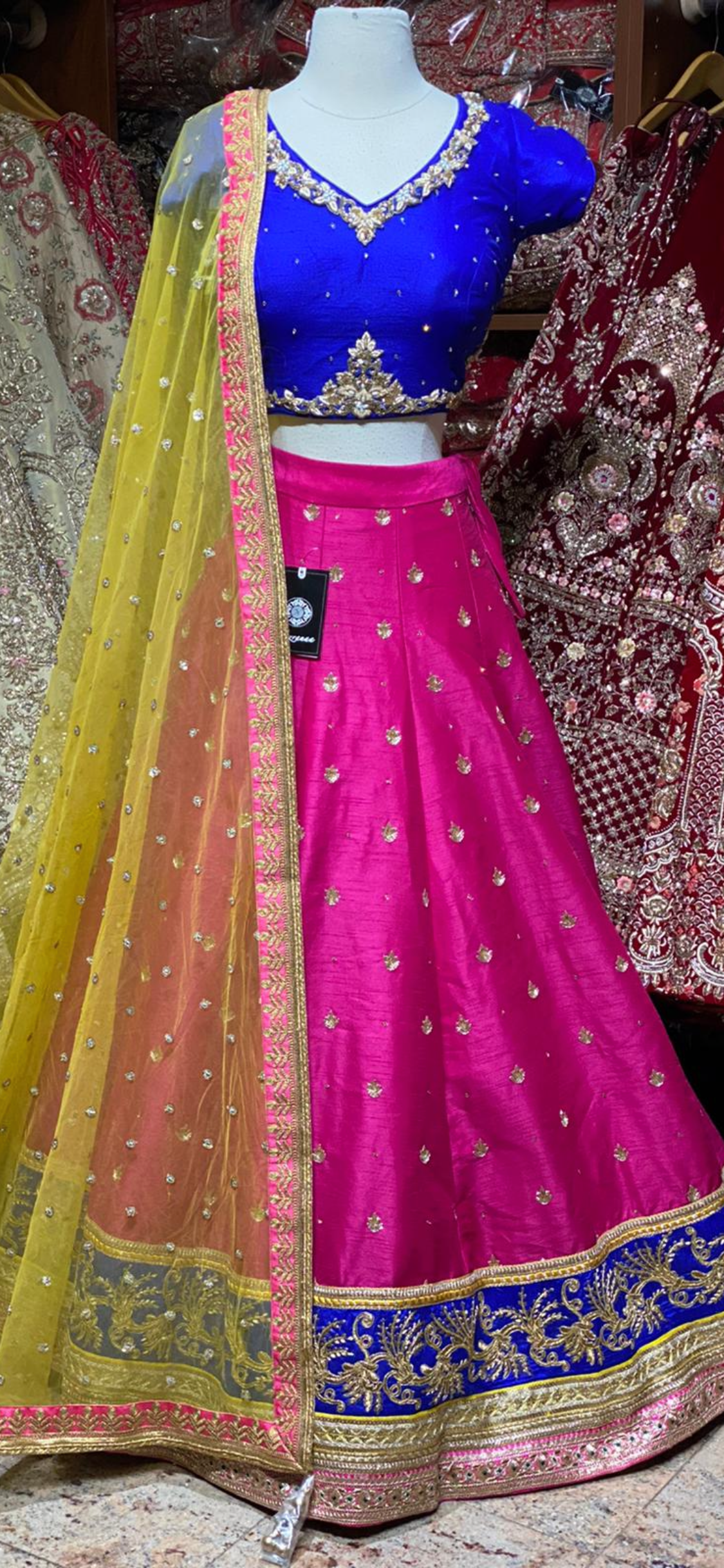 Hot Pink Size 38 Party Wear Lehenga