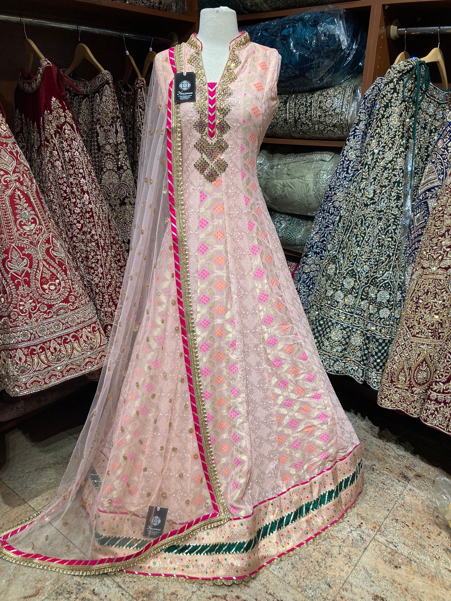 Pastel Pink Anarkali PWA-113