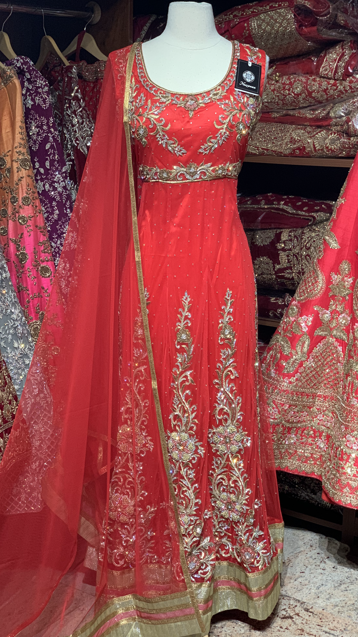 Red Size 38 Anarkali