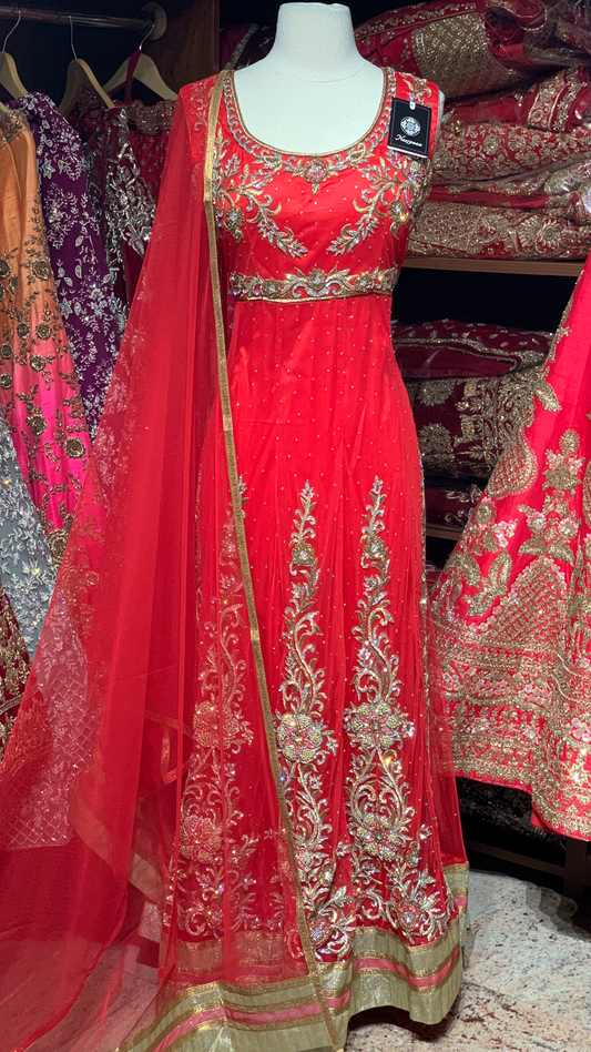 Red Size 38 Anarkali