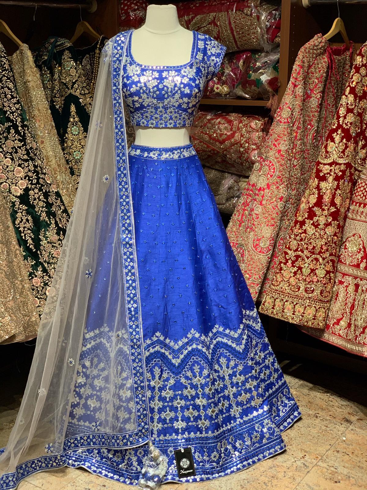 Spanish Blue Party Wear Lehenga PWL-069