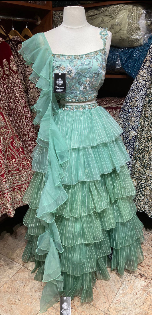 Turquoise Green New Era Party Wear Collection PWL-553