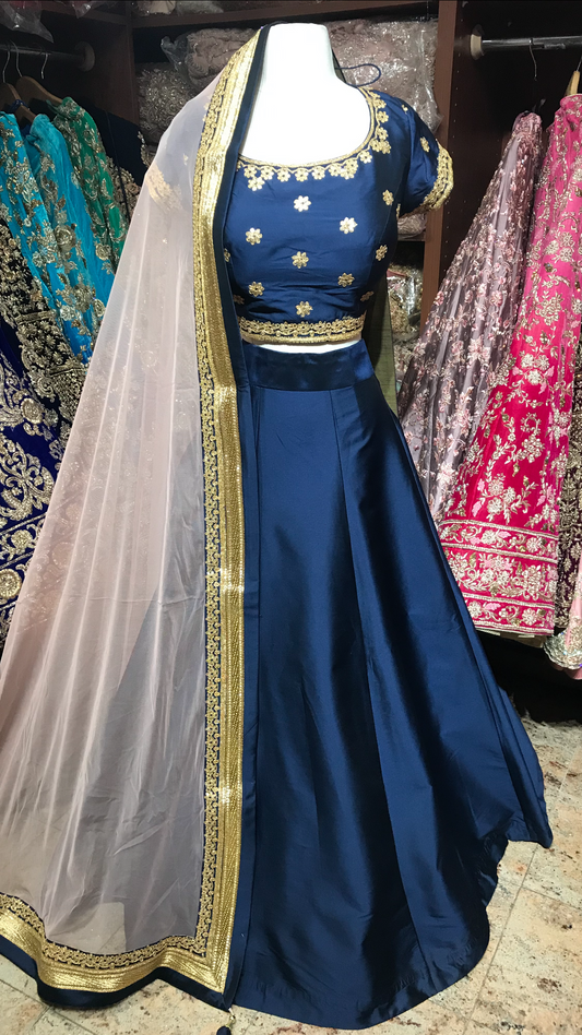 Navy Blush Bridesmaid's Lehenga