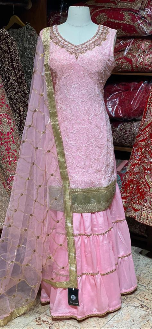 Baby Pink Party Wear Suit Collection PWS-027