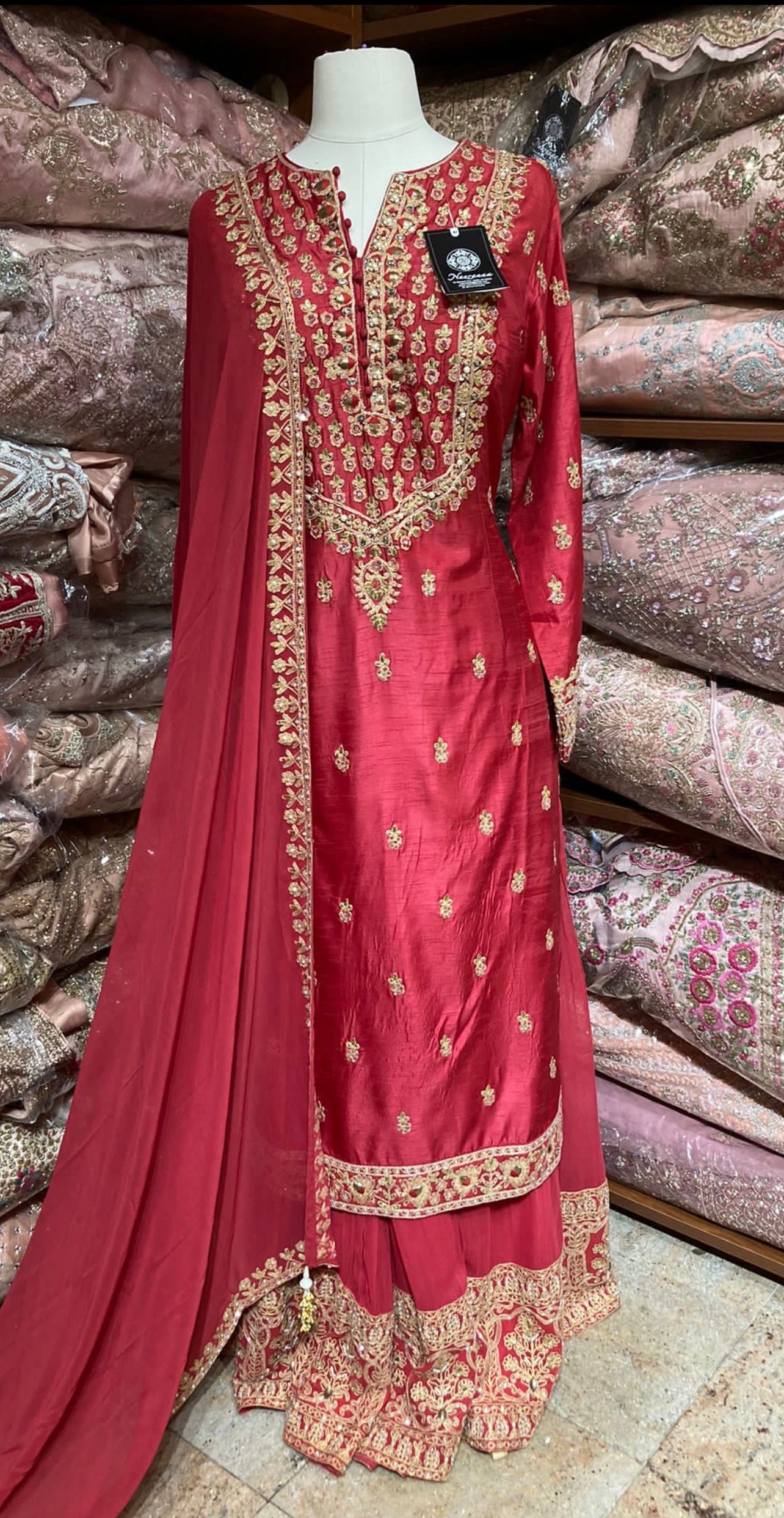 Ruby Red Party Wear Suit Collection PWS-201