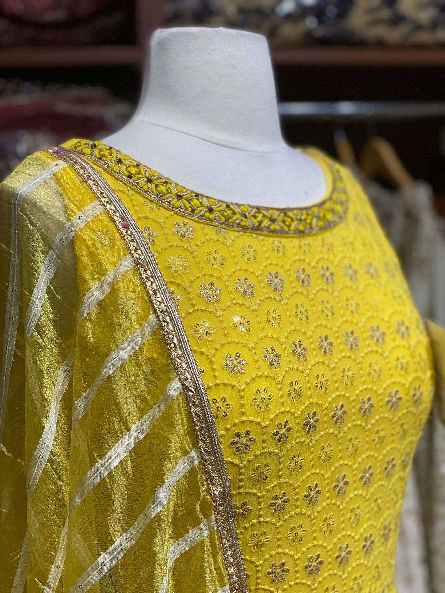 Bumblebee Yellow Anarkali PWA-105