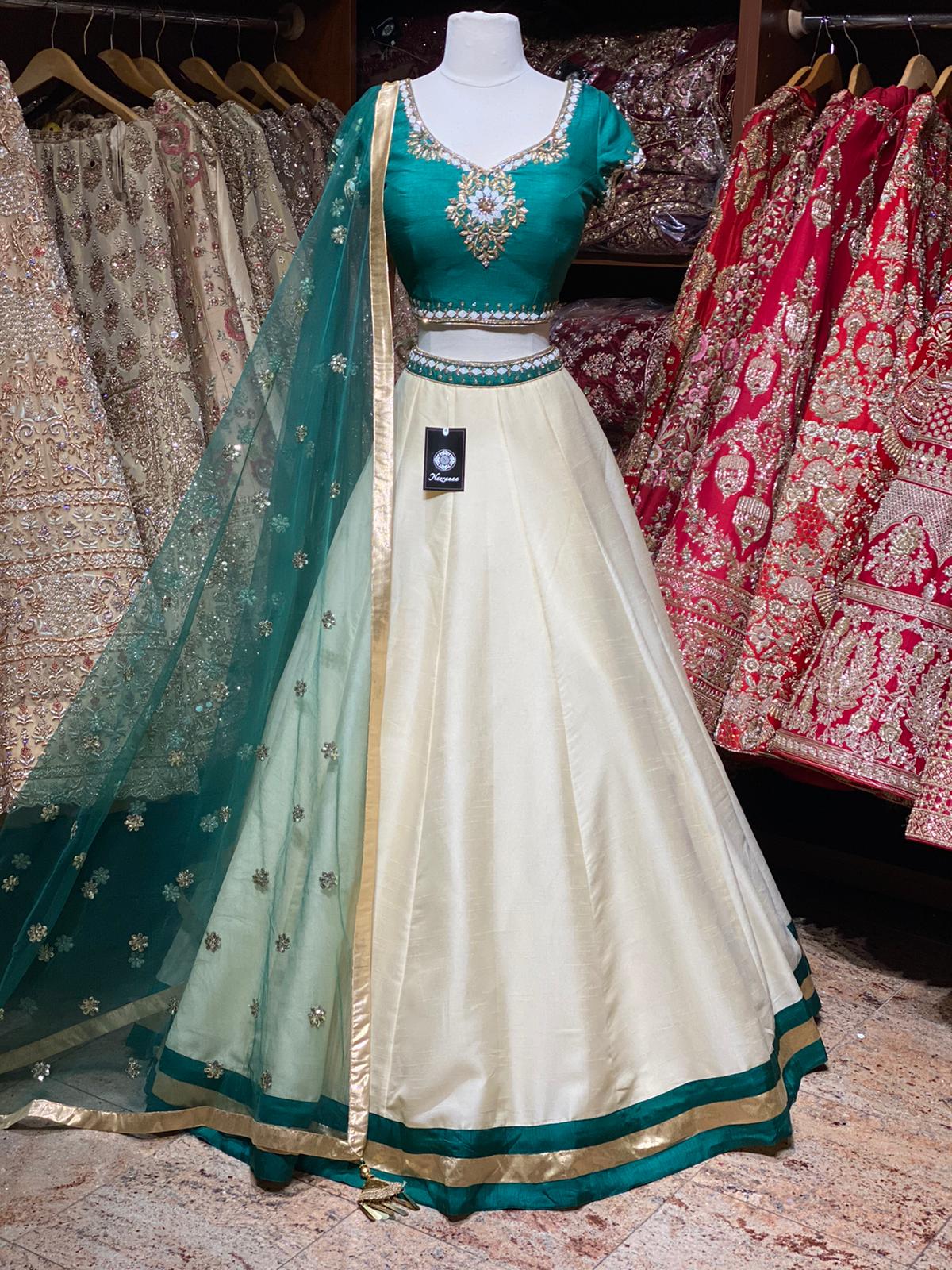 Pearl White Bridesmaids Lehenga BML-016