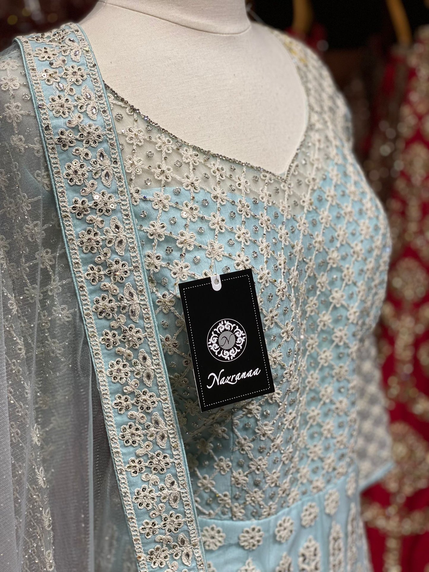 Light Blue Anarkali PWA-056