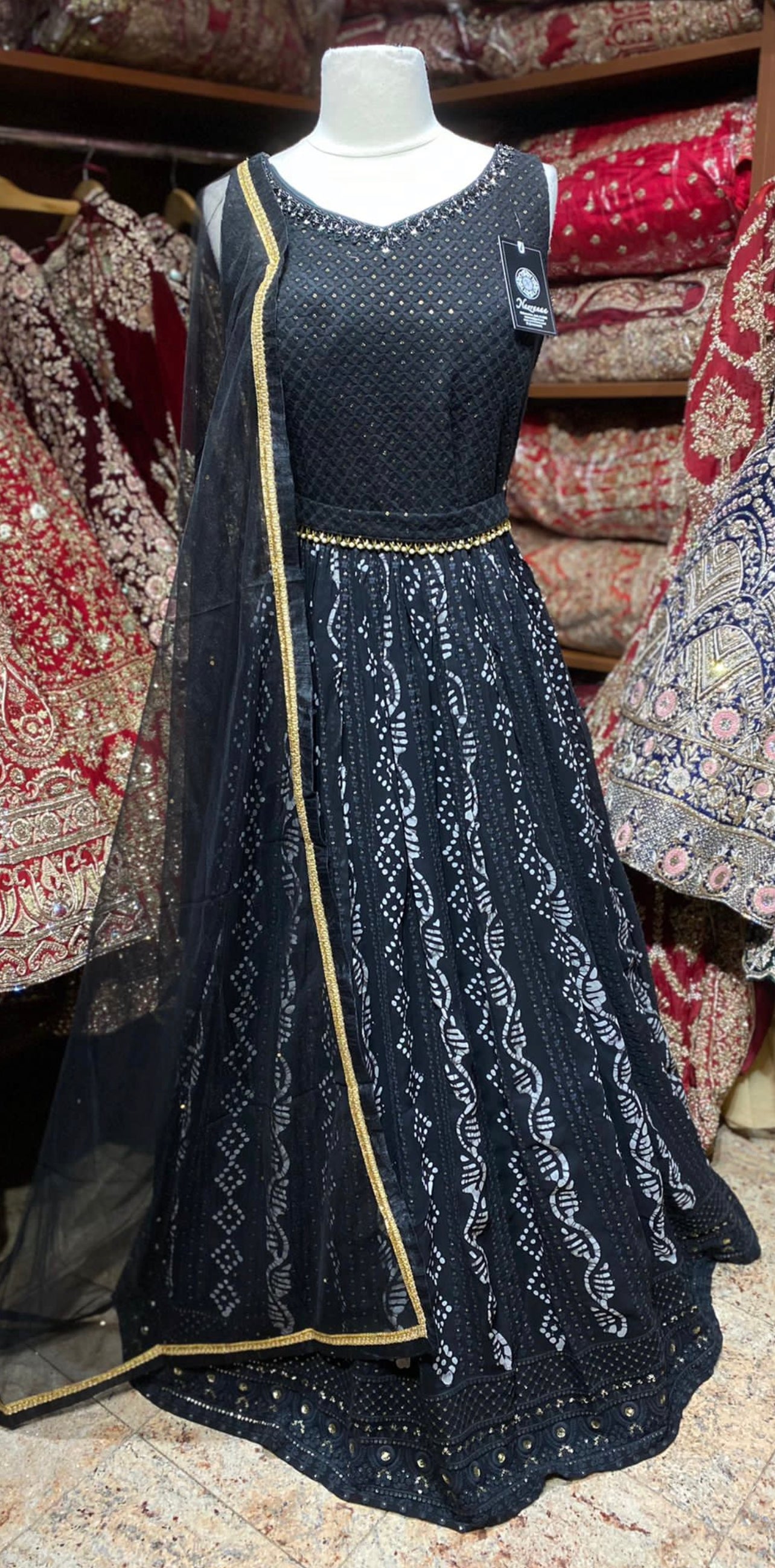 Jade Black Anarkali PWA-103