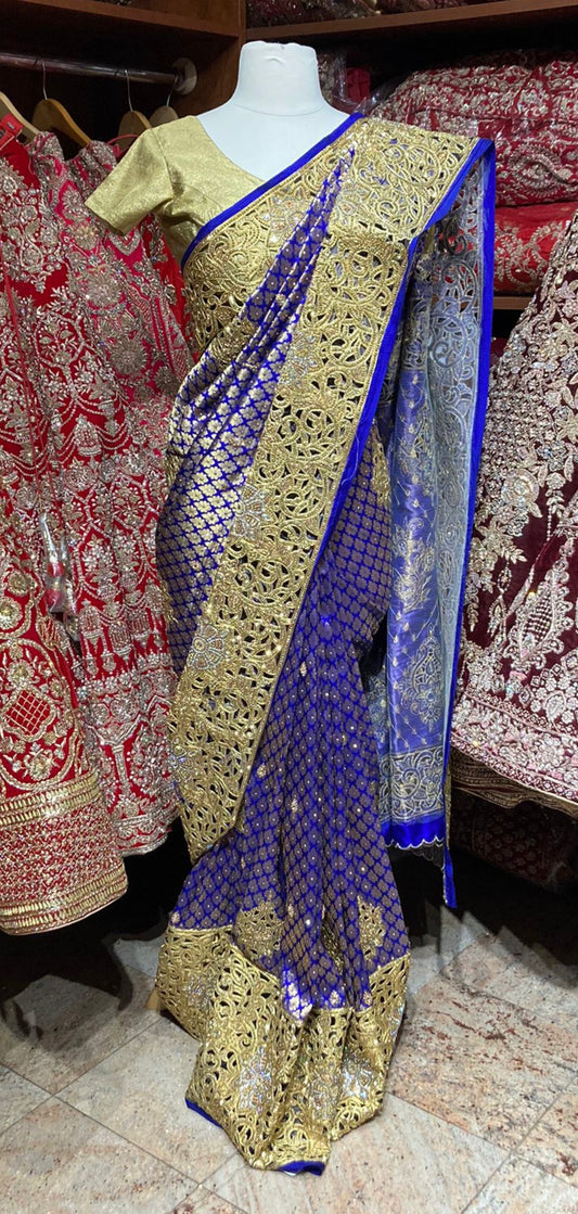 Royal Blue Pure Silk Kanjeevaram Saree PSK-015