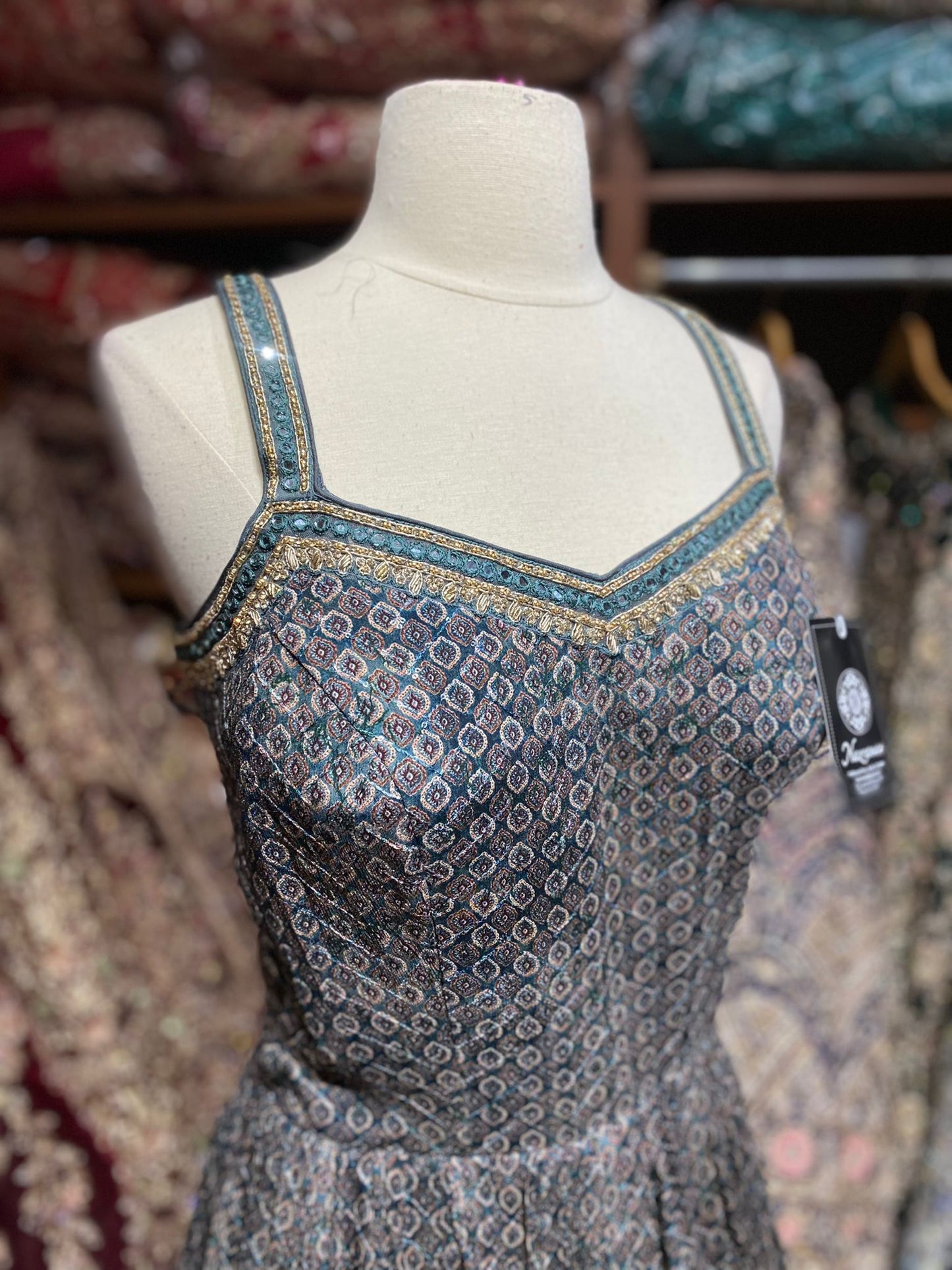 Slate Grey Anarkali PWA-105