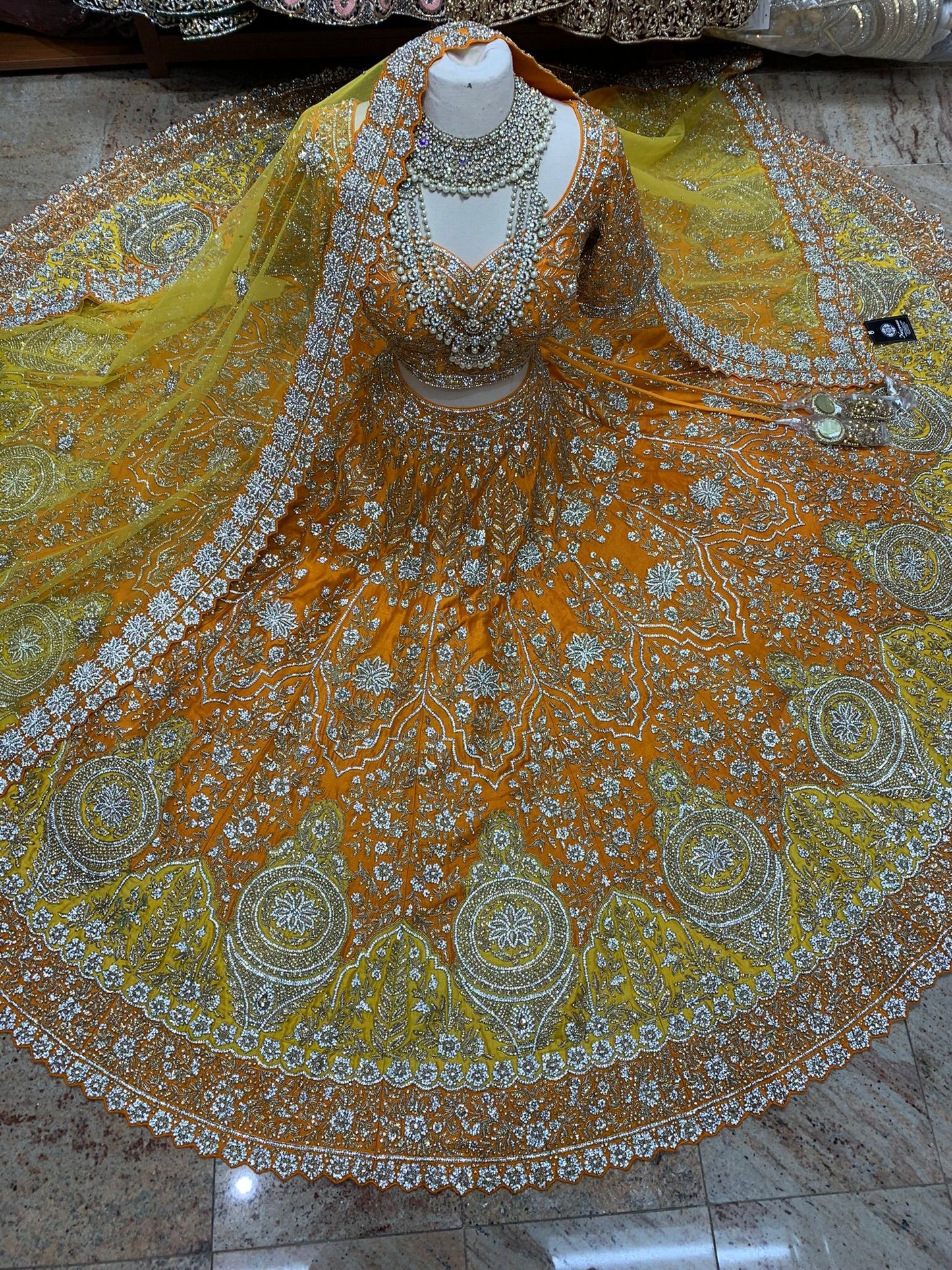 Sunset Orange Bridal Lehenga BL- 323