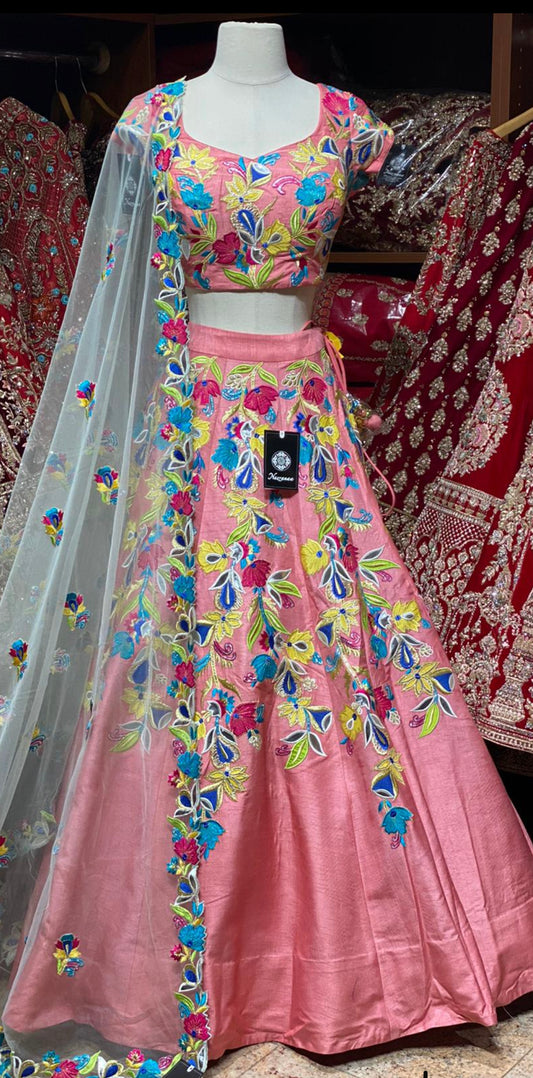 Coral Pink Unmissable Rangaadi Party Wear Collection PWC-020