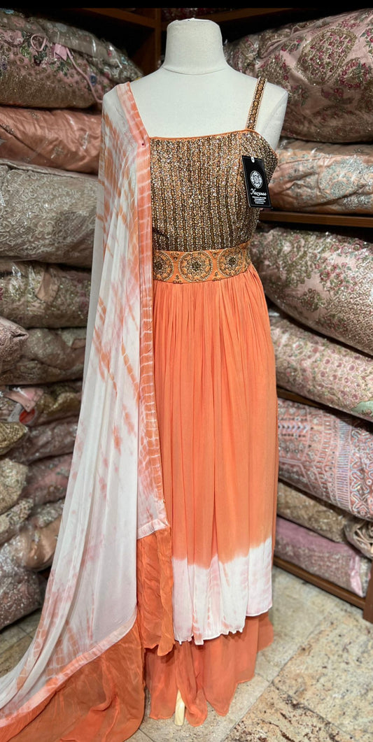 Pumpkin Orange Party Wear Suit Collection PWS-200