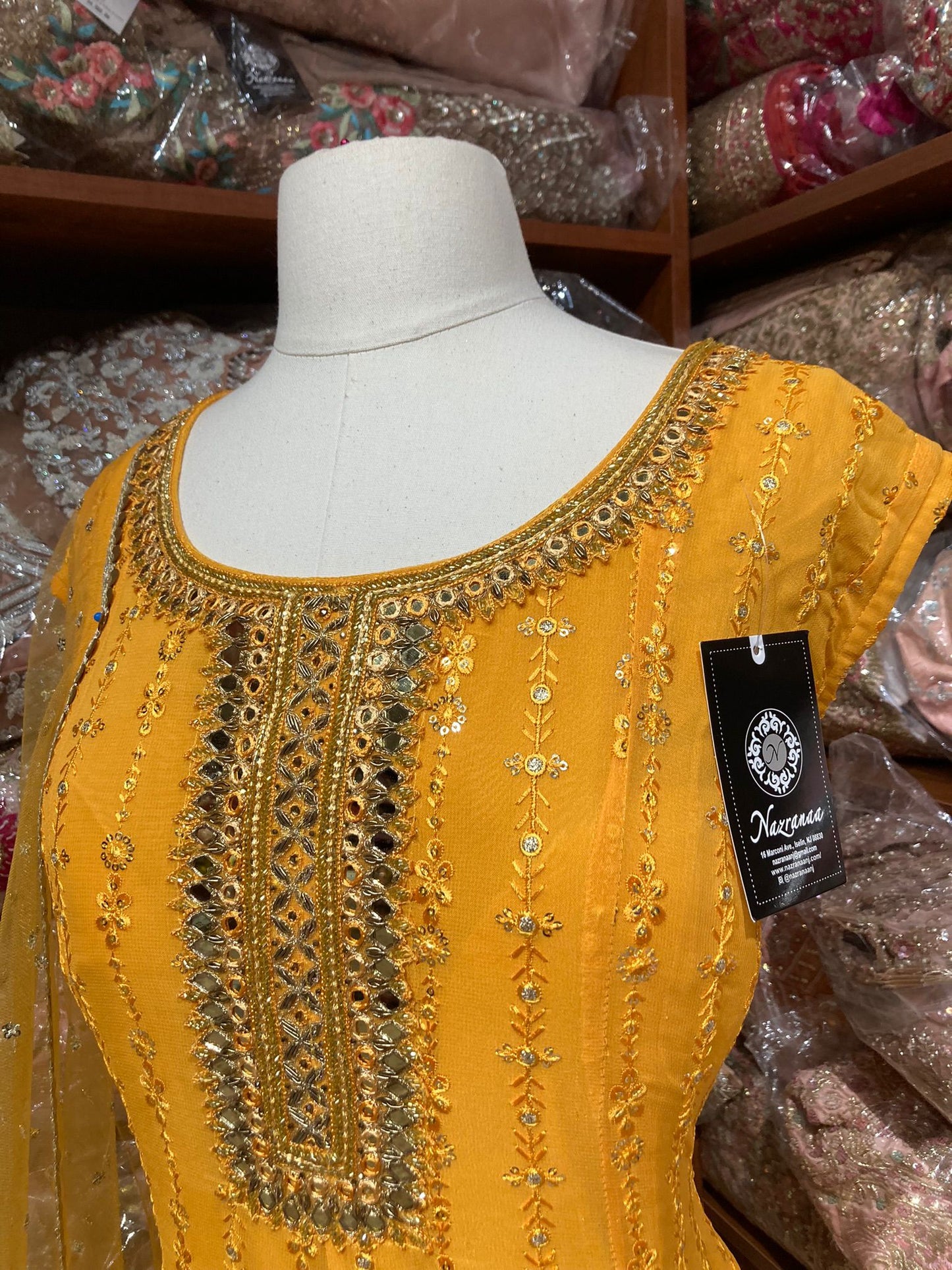 Bumblebee Yellow Anarkali PWA-135