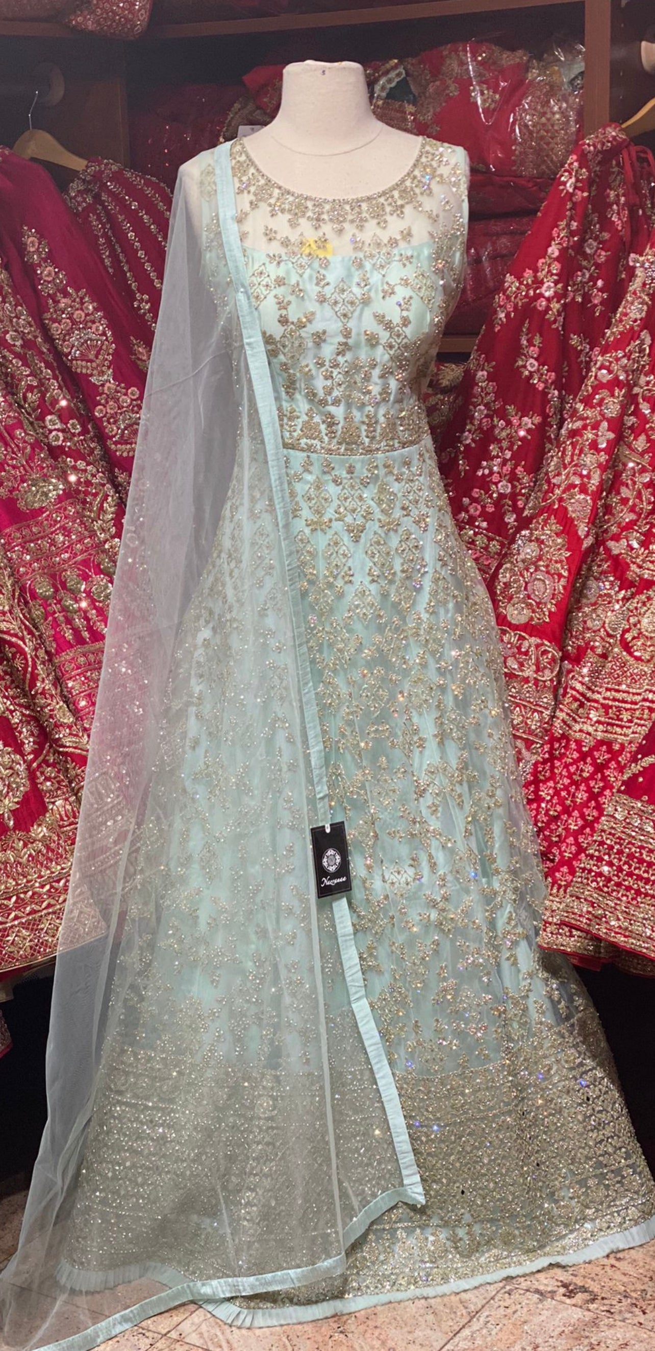 Powder Blue Anarkali PWA-067