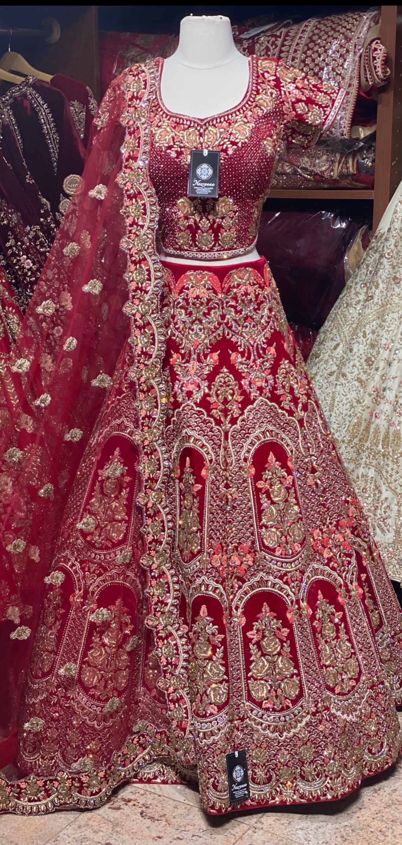 Vermilion Red Persian Bridal Collection -23