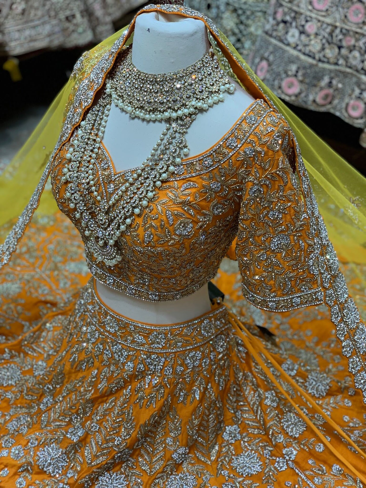 Sunset Orange Bridal Lehenga BL- 323