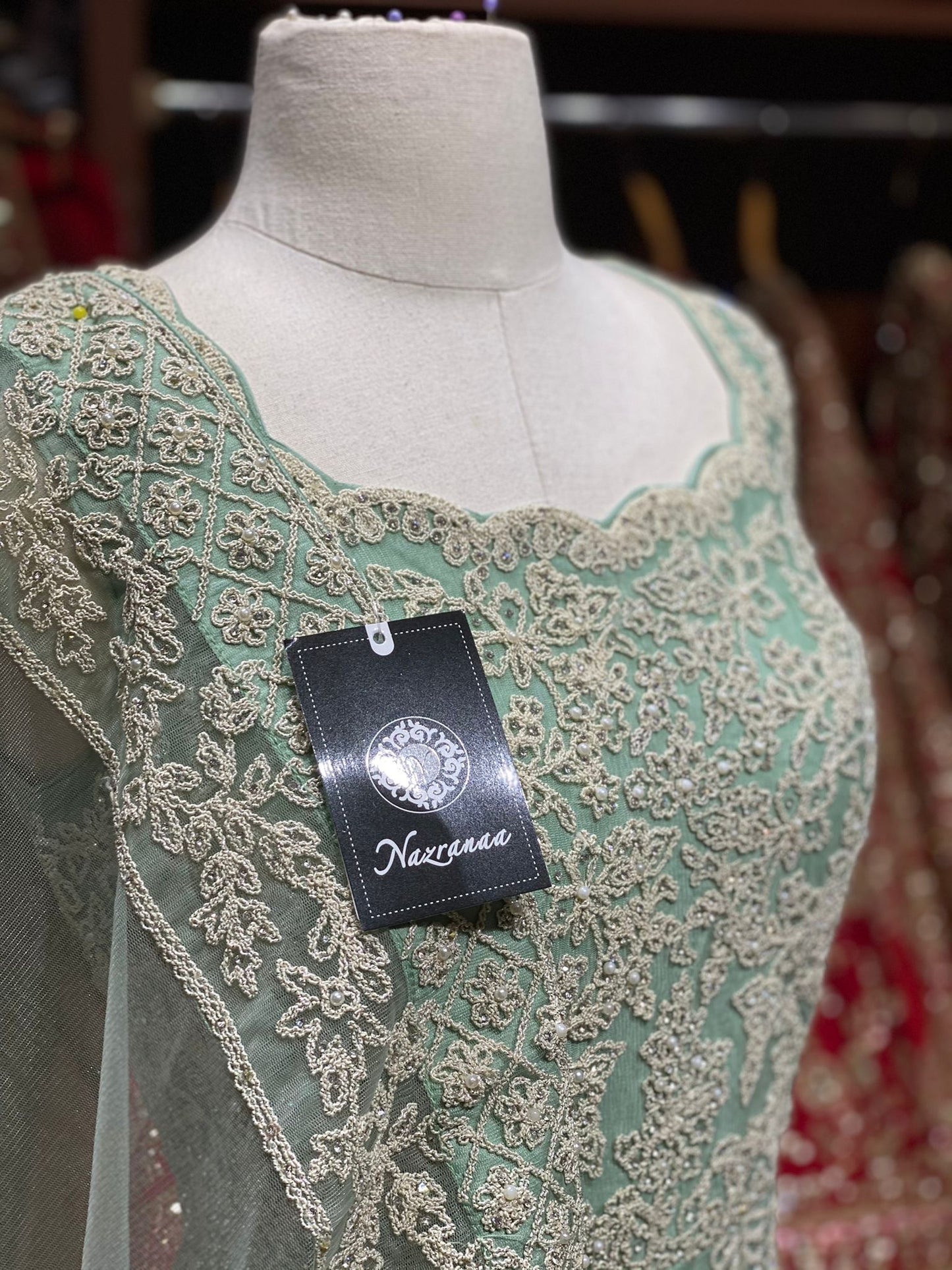 Mint Green Anarkali PWA-040