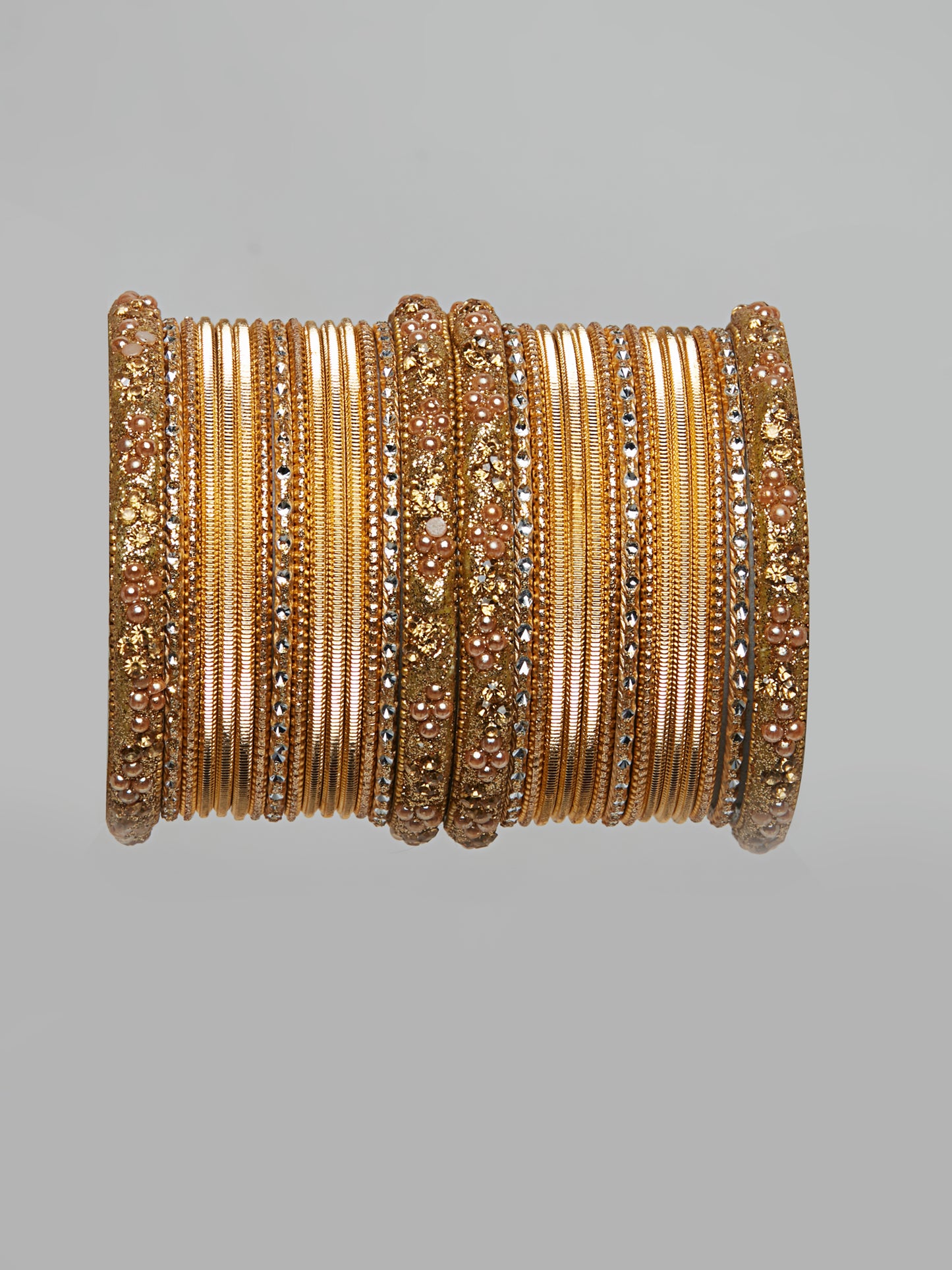 Fancy Matte Bangles With Pearl Kadas BD5