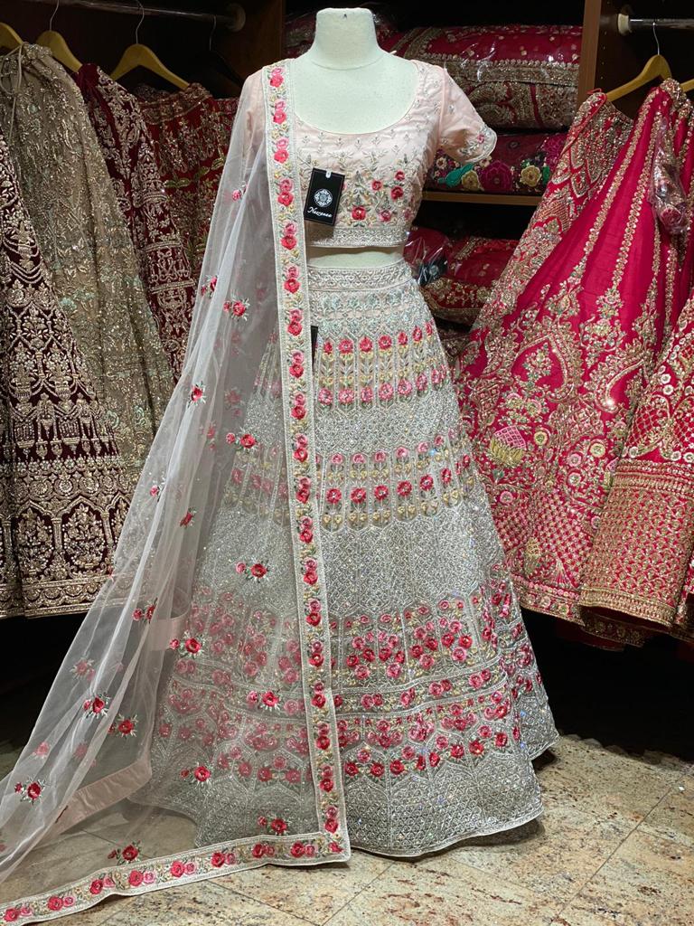 Lemonade Pink Party Wear Lehenga PWL-098