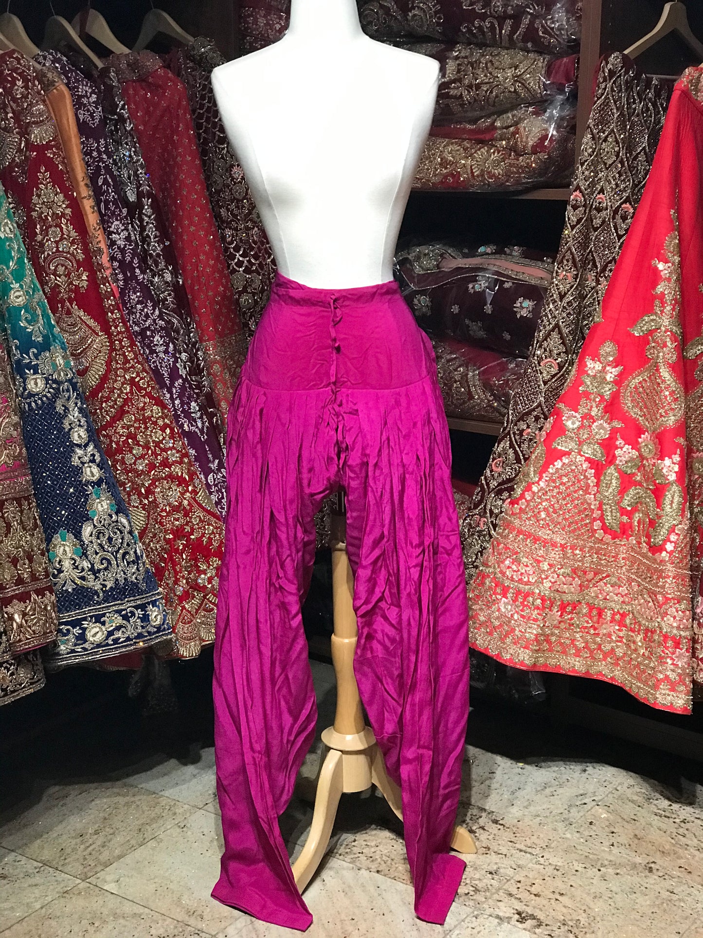 Green Purple Size 38 Punjabi Suit